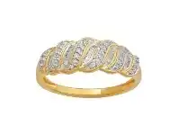 Bevilles Jewellery 9ct Yellow Gold 0.25ct Diamond Dress Ring offer
