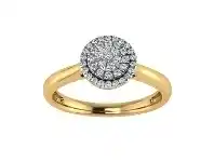 Bevilles Jewellery 9ct Yellow Gold Diamond Halo Ring offer