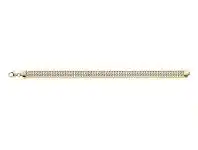 Bevilles Jewellery 9ct Yellow Gold Silver Infused Two Tone Link Bracelet 19cm offer