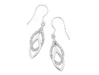 Bevilles Jewellery Sterling Silver Interlocked Drop Earrings offer