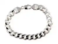 Bevilles Jewellery Sterling Silver Curb Bracelet 11mm x 23cm offer