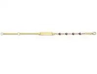 Children's 9ct Yellow Gold Silver Infused Lady Bug ID Bracelet