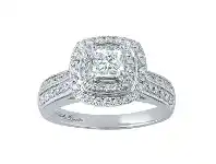 Bevilles Jewellery Love by Michelle Beville Signature Collection 18ct White Gold 1.00ct Cushion Cut Diamond Ring offer
