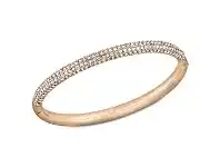 Bevilles Jewellery Swarovski Rose Gold Plated Crystal Bangle offer