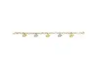 Bevilles Jewellery 9ct Two Tone Crystal Elephant Bracelet offer