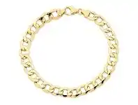 Bevilles Jewellery 9ct Yellow Gold Open Curb Bracelet offer