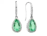 Bevilles Jewellery Rebecca Sloane Sterling Silver Green Obsidian Drop Earrings offer