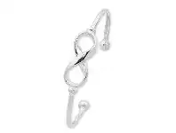 Bevilles Jewellery Sterling Silver Open Infinity Bangle offer