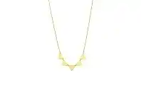 Bevilles Jewellery 9ct Yellow Gold Silver Infused Five Triangle Necklace offer