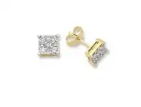 Bevilles Jewellery 9ct Yellow Gold 0.50ct Diamond Stud Earrings offer