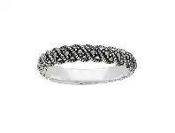 Bevilles Jewellery Sterling Silver Marcasite Cross Design Ring offer
