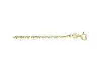 Bevilles Jewellery 9ct Yellow Gold Fine Singapore Twist Chain Necklace 40cm offer