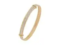 Bevilles Jewellery Children's 9ct Yellow Gold 2 Tone Adjustable Bangle offer