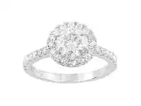 Bevilles Jewellery Meera Halo Ring with 1.50ct of Laboratory Grown Diamonds in 18ct White Gold offer