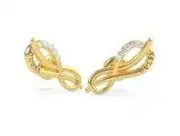Bevilles Jewellery Guess Eternal Love Gold Plated Pave Infinity Symbol Stud Earrings offer