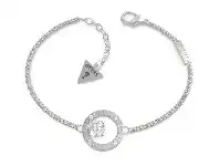 Bevilles Jewellery Guess All Around You Rhodium Plated Prong Crystal in Circle Bracelet offer