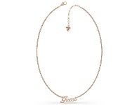 Bevilles Jewellery Guess Logo Power Rose Gold Plated 45cm Guess Lettering Necklace offer