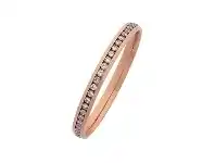 Bevilles Jewellery Rose Stainless Steel Large Crystal Bangle offer
