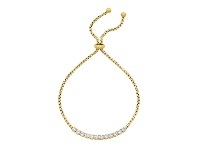 Bevilles Jewellery Crystal Tennis Bolo Bracelet in Yellow Stainless Steel offer