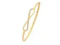 Bevilles Jewellery 9ct Yellow Gold Silver Infused Infinity Bangle offer