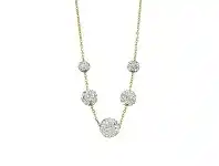 Bevilles Jewellery Stainless Steel Yellow Crystal Ball Belcher Necklace offer