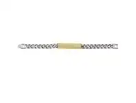 Bevilles Jewellery Stainless Steel Yellow ID Cross Mens Bracelet offer