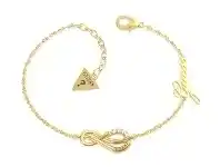 Bevilles Jewellery Guess Eternal Love Gold Plated Pave Infinity Chain Bracelet offer