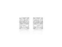 Georgini Elena Mosaic Silver Stud Earrings