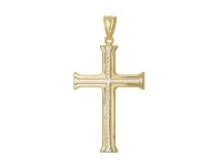Bevilles Jewellery 9ct Yellow Gold Two Tone Crucifix Cross Pendant offer