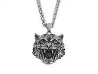 Bevilles Jewellery Stainless Steel Men's Tiger Necklace offer