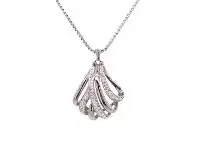 Bevilles Jewellery Stainless Steel Crystal Crossover Necklace offer