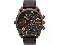 Bevilles Jewellery Police Vigor Multifunction Brown Leather Watch PL.15381JSBZ/03 offer