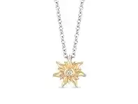 Bevilles Jewellery Enchanted Disney Fine Jewelry 9ct Yellow Gold Rapunzel Sun Pendant with Diamonds offer