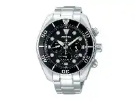 Bevilles Jewellery Seiko Sumo Prospex Solar Black and Silver Watch SSC75J1 offer