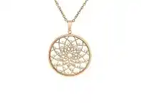 Bevilles Jewellery Crystal Flower Necklace in Rose Stainless Steel offer