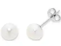 Bevilles Jewellery 5mm Freshwater Pearl Stud Earrings in Sterling Silver offer