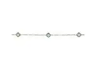 Bevilles Jewellery Blue 4 Leaf Clover Anklet in 9ct Yellow Gold Silver Infused offer