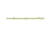 Bevilles Jewellery 9ct Yellow Gold Silver Infused Belcher and Ball Bracelet offer