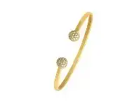 Bevilles Jewellery Children's 9ct Yellow Gold Silver Infused Cuff Bangle offer