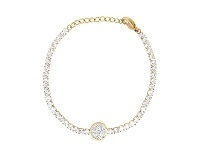 Bevilles Jewellery Crystal Disc Bolo Bracelet in Yellow Stainless Steel offer