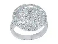 Bevilles Jewellery Flower Multi Swirl Ring with 1.00ct of Diamonds in 9ct White Gold offer