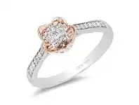 Bevilles Jewellery Enchanted Disney Fine Jewelry 9ct Rose Gold Mulan Engagement Ring with 1/5ct of Diamonds - Q offer