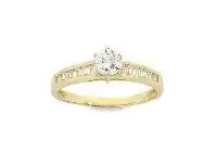 Bevilles Jewellery 9ct Yellow Gold Cubic Zirconia Ring - P offer