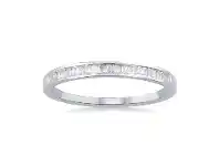 Stackable Eternity Ring with 0.15ct of Diamonds in Sterling Silver - N
