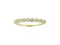 Bevilles Jewellery 9ct Yellow Gold Cubic Zirconia Bezel Channel Set Stackable Ring - O offer