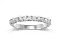 Bevilles Jewellery Eternity Ring with 1/2ct of Diamonds in 9ct White Gold offer