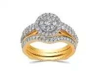 Bevilles Jewellery 9ct Yellow Gold 1.00ct Diamond Perfect Harmony Ring - Q offer
