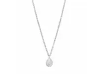 Bevilles Jewellery Puff Pear Crystal Necklace in Stainless Steel offer
