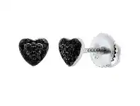 Bevilles Jewellery Children's Black Cubic Zirconia Heart Earrings offer