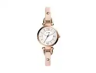 Bevilles Jewellery Fossil Georgia Rose Gold Watch with Beige Leather Band ES4340 offer